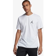 Nike Jordan Jumpan Air Unisex White-Black Tee Jordan Nakış Logolu Tişört Beyaz-Siyah