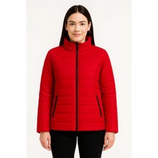 Mevese Vomax Kırmızı Bomber Kadın Mont Ceket