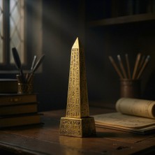 Dikilitaş Antik Mısır - Altın Renk Dekor Dekorasyon Biblo