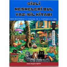 Enine Boyuna Eğitim Gizli Nesneleri Bul Yaz-Sil Kitabı (Laminasyonlu)