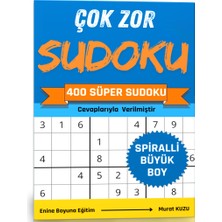 Enine Boyuna Eğitim Çok Zor Sudoku Kitabı (400 Süper Sudoku)