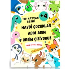 Enine Boyuna Eğitim Haydi Çocuklar Adım Adım Resim Çizelim (100 Hayvan Çizimi)