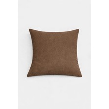 PerdeYap Kadife Dokulu Kahverengi Kırlent Yastık Kılıfı ( 1 Adet )