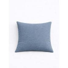 PerdeYap Kadife Dokulu Açık İndigo Kırlent Yastık Kılıfı ( 1 Adet )