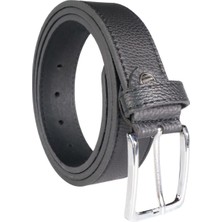 Lelth Erkek 4 cm Klasik Siyah Kemer