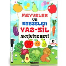 Enine Boyuna Eğitim Meyveler ve Sebzeler Yaz-Sil Aktivite Seti (2 Süper Kitap)