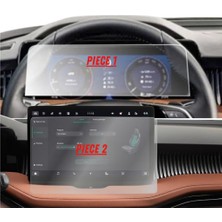 Uniqanatolia Skoda Superb 2025 Hayalet Gösterge ve Multimedya Uyumlu Nano Ekran Koruyucu