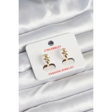 Zemira Home Pirinç Gold Renk Yıldız Kadın Küpe