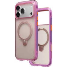 Torras Apple iPhone 17 Pro Max O Stand Spin Air Serisi Magsafe Kılıf - Pembe