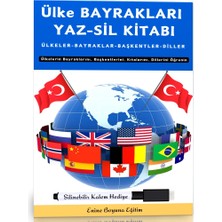 Enine Boyuna Eğitim Ülke Bayrakları Yaz-Sil Kitabı (Herkes Için)