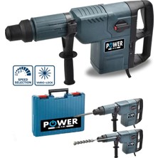 Power Black Alman 6200 Watt Tam Profesyonel 3 Farklı Kullanım Özellikli 11 kg Kırıcı Delici Hilti + Uç Seti