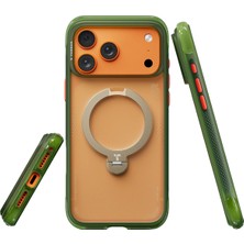 Torras Apple iPhone 17 Pro Max O Stand Spin Air Serisi Magsafe Kılıf - Yeşil
