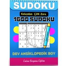 Enine Boyuna Eğitim Kolaydan Çok Zora 1600 Sudoku Kitabı  (Kalem Hediyeli)