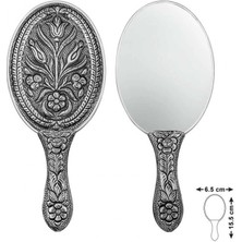 Pilelistore 925 Ayar Gümüş Lale Motifli El Aynası
