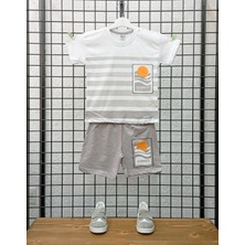 Deniz Home Wear Yazlık Pamuk Kumaş Erkek Çocuk Şort Takım