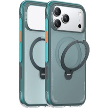 Torras Apple iPhone 17 Pro Max O Stand Spin Air Serisi Magsafe Kılıf - Siyah