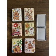 Gülümse Gel Kız Çocuk 1 Adet Capybara Ayna Kapibara K2Y Kpop Kore Cep Aynası Çanta Aynası Makyaj Aynası