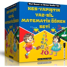 Enine Boyuna Eğitim Kes-Yapıştır Yaz-Sil Matematik Öğren (Okul Öncesi ve Birinci Sınıflar Için)
