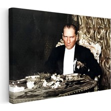 Atatürk ve Resmi Davet - Devlet Başkanlığında Kanvas Tablo