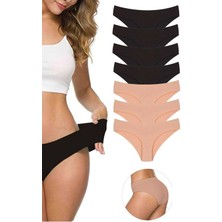 Çamaşır Kenti 7 Adet Kadın Dikişsiz Lazer Kesim Esnek Iz Yapmayan Külot S2