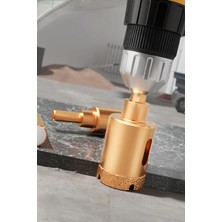 Gampus 33MM Mermer Granit Delme Aparatı Profesyonel Granit Delme Dayanıklı Mermer Fayans Hassas Delme