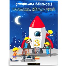 Enine Boyuna Eğitim Çocuklara Eğlenceli Boyama Kitap Seti (3 Kitap)