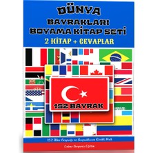 Enine Boyuna Eğitim Dünya Bayrakları Boyama Kitap Seti (2 Kitap)