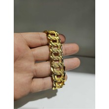 İmitasyon Dünyası 22 Ayar Altın Kaplama Samanyolu Bileklik  2 cm Eninde A+ Kalite