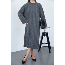 Pico Giyim Örgü Desen Triko Elbise