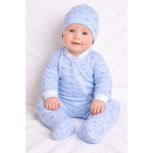 Ladora Tekstil Araba Desenli Fermuarlı Patikli Erkek Bebek Tulum