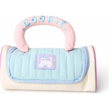 Ecrou Cookie Nakışlı Yatay Kalemkutusu Mavi