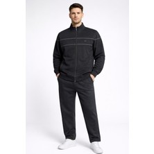 Pantoloncu Ali 3 Iplik Şardonlu Fermuarlı Eşofman Takımı