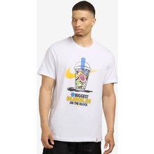 Nike Sole Food Cotton Mens Tee White Erkek Günlük Stil Tişört Beyaz