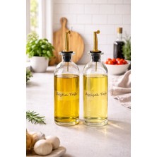 Akıtmaz Gold Başlıklı 2'li Yağdanlık Seti  500 ml ( Thn)