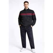 Pantoloncu Ali 3 Iplik Şardonlu Fermuarlı Eşofman Takımı