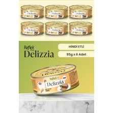 Reflex Plus Delizzia / Kıyılmış Hindi Etli Yetişkin Kedi Maması 85G x 6 Adet