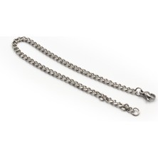 Sose Moda Erkek Çelik Zincir Bileklik – Gümüş Renk 3 mm Klasik ve Şık Tasarım