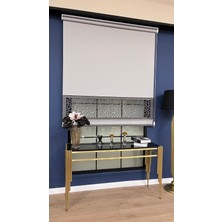 Volper Mekanik LZR130 Yeni Çift Renk Lazer Kesim Stor Perde Gri Renk (Gri Çıtalı)