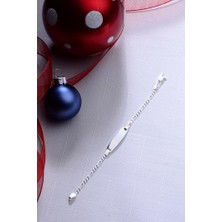 925 Ayar Gümüş Ince Zincir Erkek Kız Çocuk Bebek Künyesi