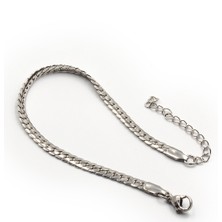 Sose Moda Erkek Balık Sırtı Model Çelik Zincir Bileklik – Gümüş Renk 4 mm Ayarlanabilir Modern Tasarım