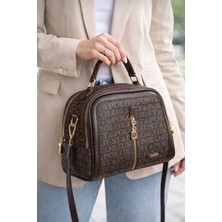 Just Polo Kadın Kahverengi Ayarlanabilir Askılı El ve Omuz Çantası -2057