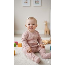 Gültekin Bebe Miniworld Kız 6-24 Aylık Ayıcık Baskılı Çıtçıtlı Yaka Pijama TAKIMI-18728169 - Pudra