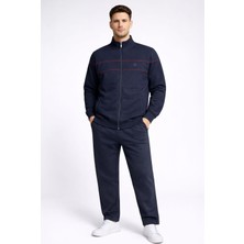 Pantoloncu Ali 3 Iplik Şardonlu Fermuarlı Eşofman Takımı