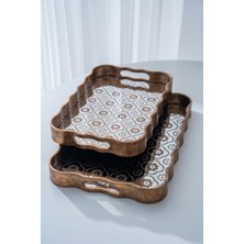 Acar Lior Poliüretan Lüx 2 Li Aynalı Tepsi 45 cm x 39 cm