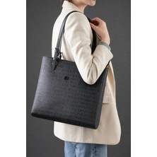 Just Polo Kadın Siyah Büyük Boy El ve Omuz ÇANTASI-4028