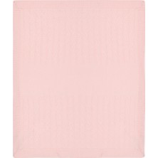 Loro Piana Cable-Knit Kaşmir, Italyan Tasarımı Battaniye Pembe