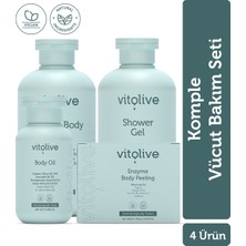 Komple Vücut Bakım Seti - Pürüzsüzleştirici Nemlendirici Canlı Cilt Görünümü Vegan (4'lü Set)