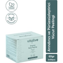 Vücut Peelingi 60G – Enzim ve Asit Destekli Nazik Arındırıcı Pürüzsüzleştirici Vegan (30 x 2g)