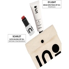 INO Beauty Yeni Catch Bloom Pocket Cheek Stick Scarlet + Broad Spectrum Spf 50+ Sunscreen 01 Light