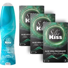 Silky Kiss Her Gece Paketi - Natural Kayganlaştırıcı Jel ve 3 Kutu Aloe Vera Prezervatif
